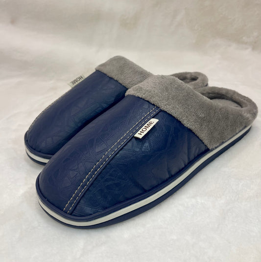 Blue cozy men’s slippers